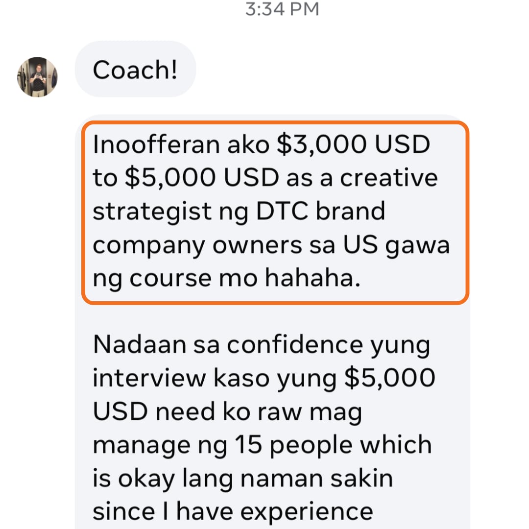 Student testimonial